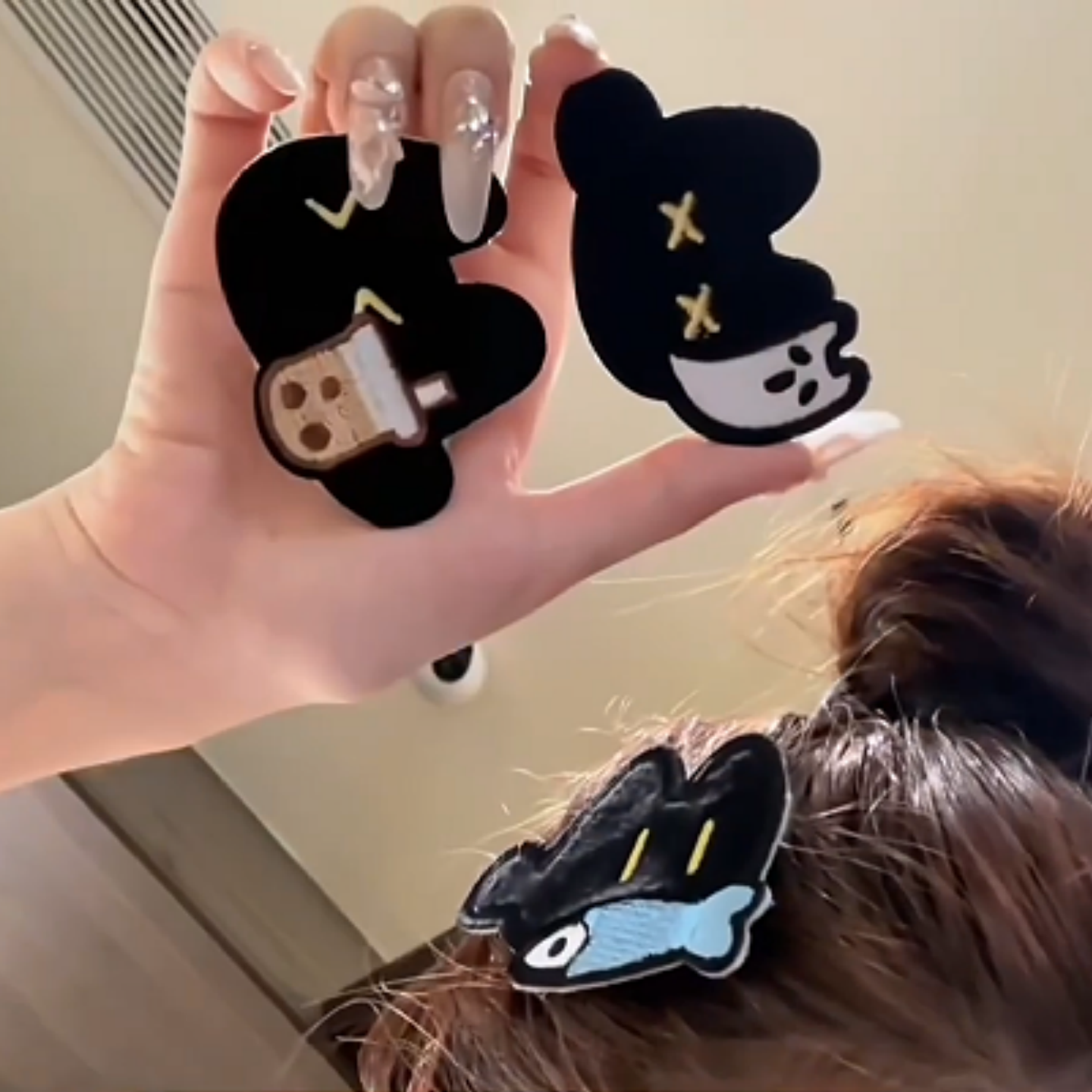 魔术贴女碎发无痕发卡刘海贴发夹