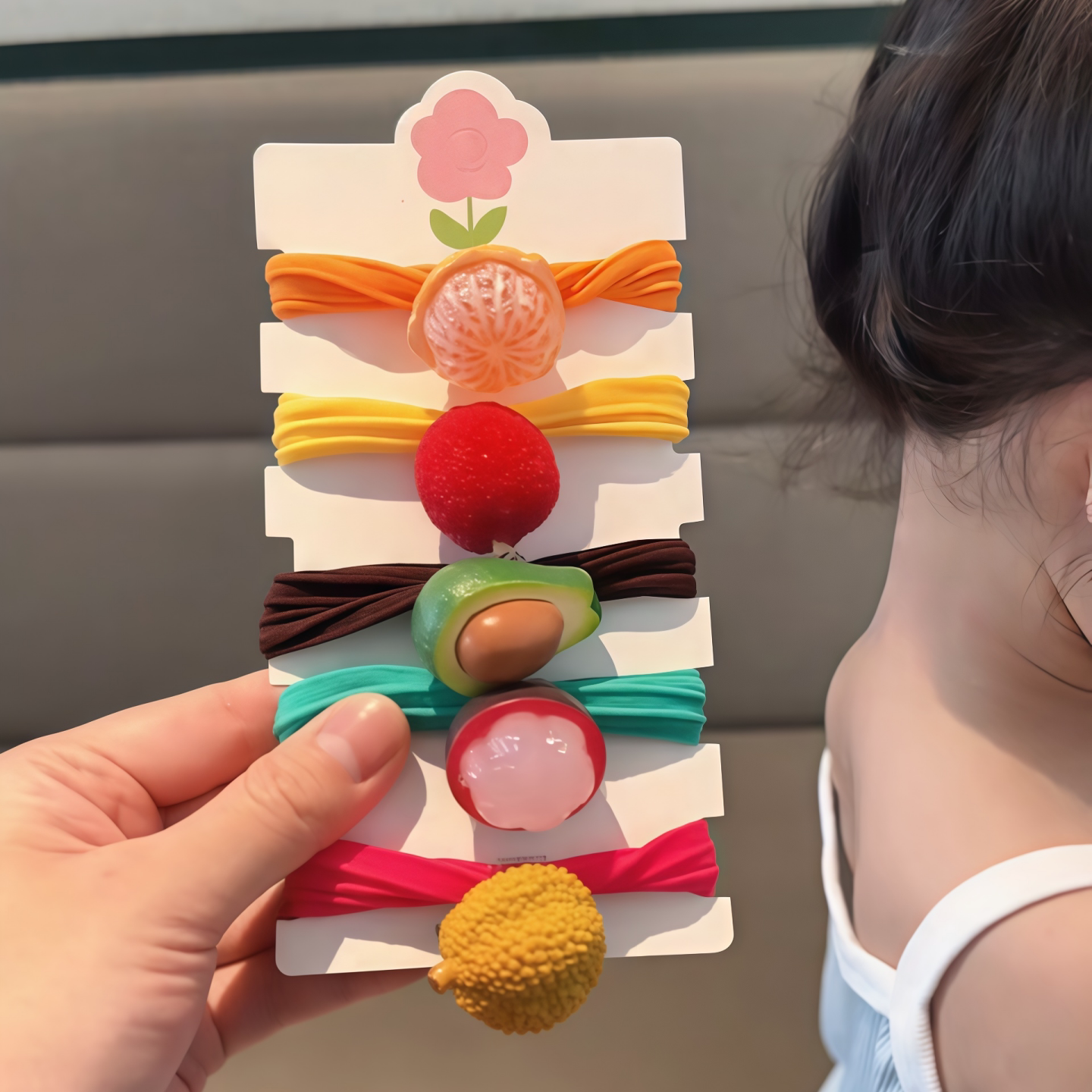 可爱水果发圈2025新款女童发绳夏季高弹力不伤发头绳皮套儿童头饰