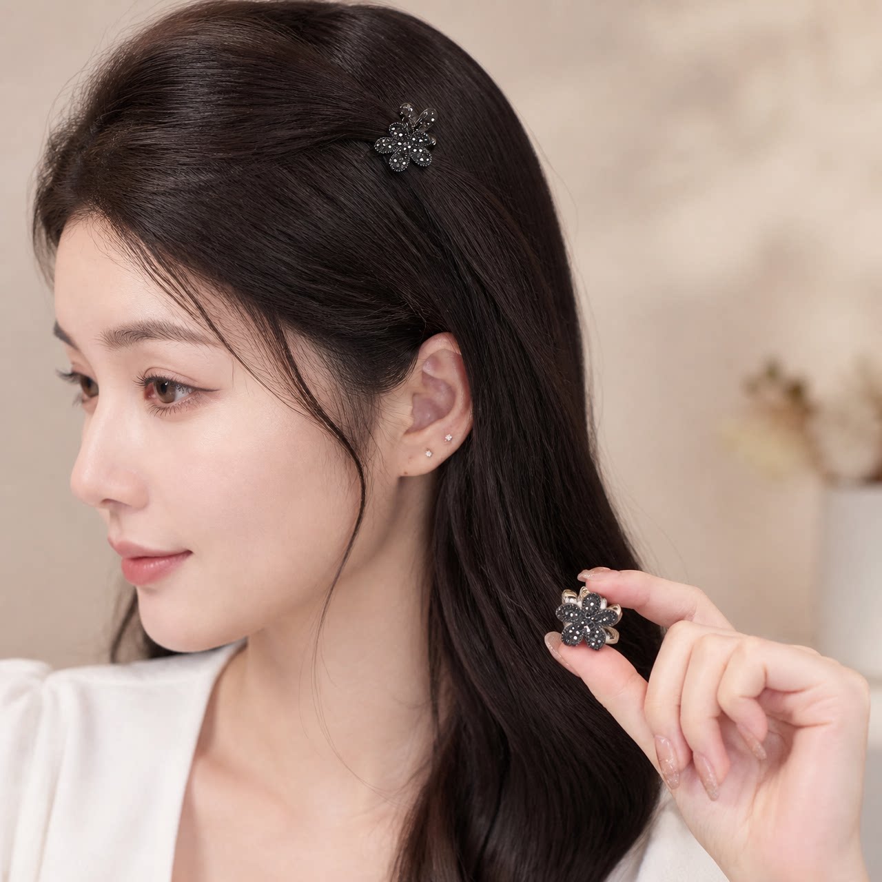 抓夹女前额刘海侧边碎发夹子
