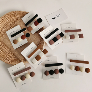 咖色系发夹一字夹女刘海夹侧边夹网红2022年新款 碎发卡发夹女夏季