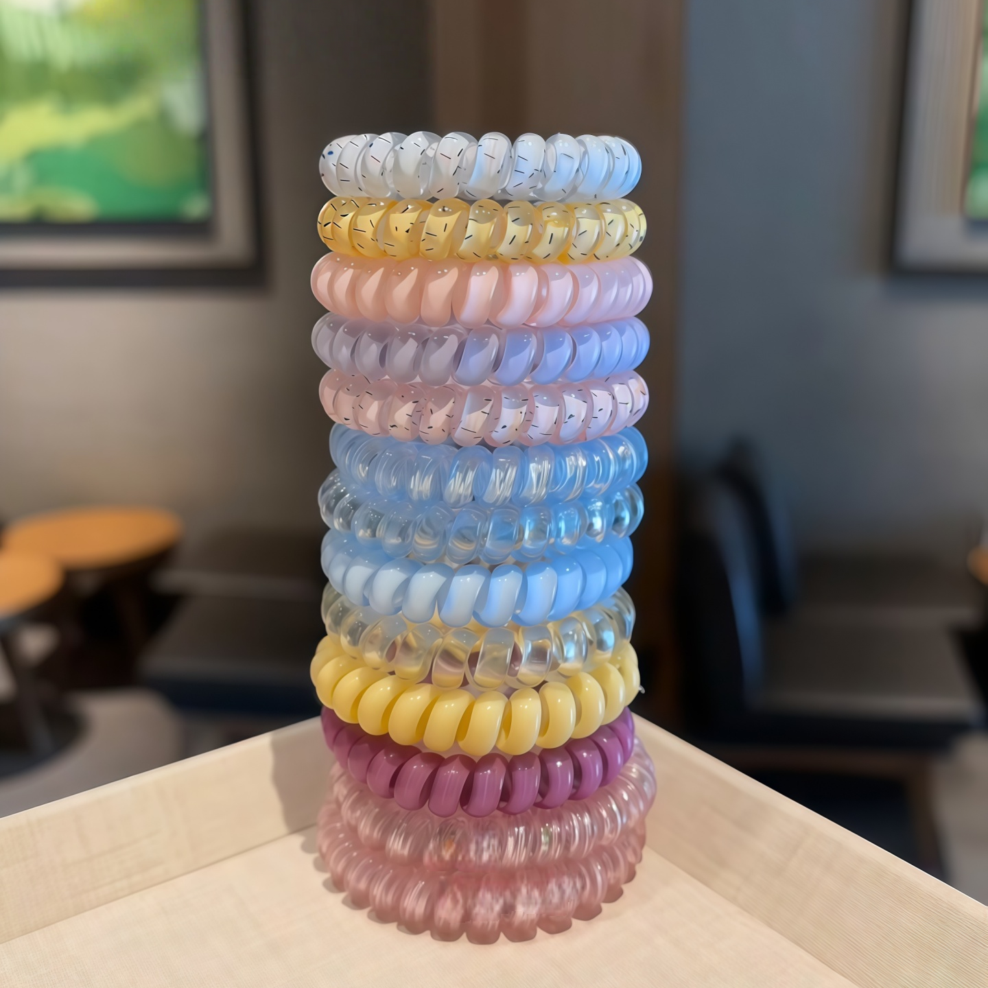 电话线发圈女橡皮筋扎头发头绳