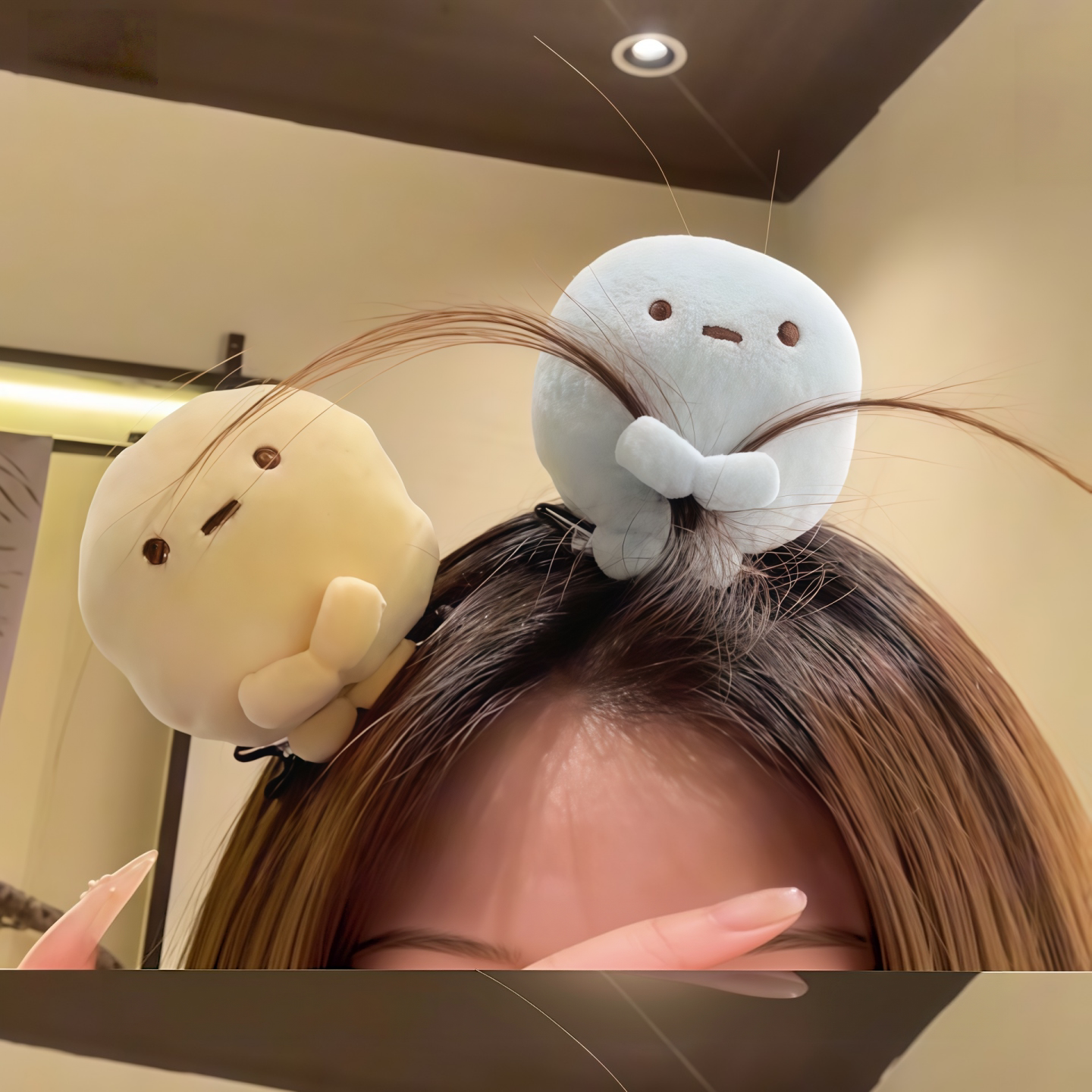 角落生物发夹女四色圆子发饰
