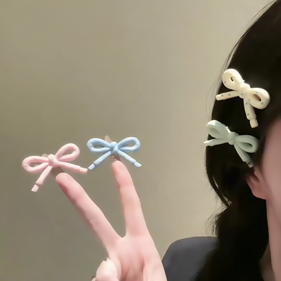 蝴蝶结发夹女碎发鸭嘴夹子头饰