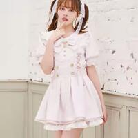 lizlisa's new Japanese-style doll collar dress with a bow and heart buckle isa soft and cute set thumbnail 5