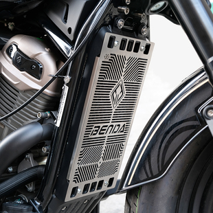 适用奔达金吉拉450改装件不锈钢水箱网拿破仑450透明离合盖手把镜