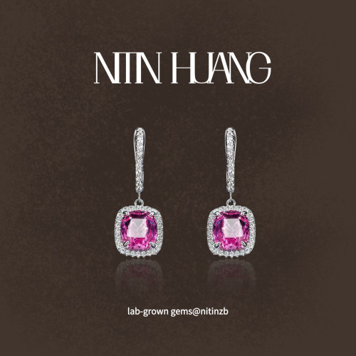 卡家同款925银芭比培育宝石耳钉