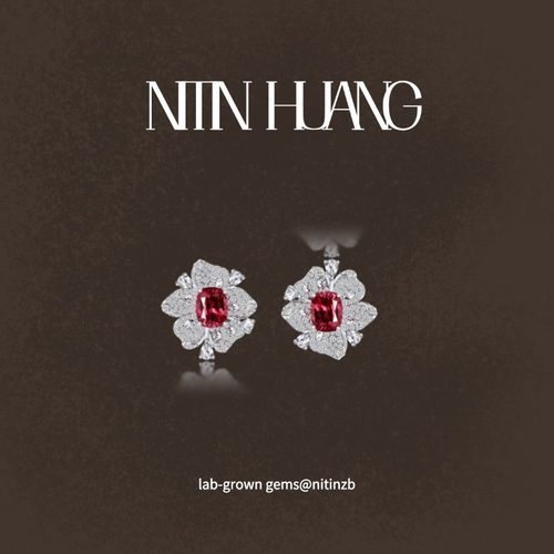 绝地武士蓝宝石纯银925花朵耳钉