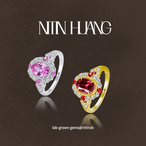 925纯银复古老钱培育粉蓝宝戒指