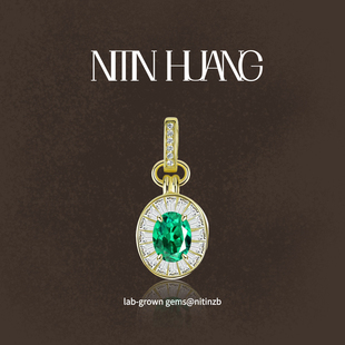 925银 可开合 老钱复古 哥伦比亚培育祖母绿2克拉吊坠 NITINHUANG
