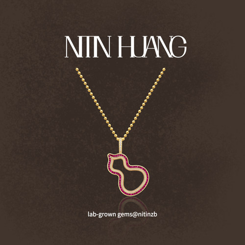 中式国风培育红宝葫芦吊坠