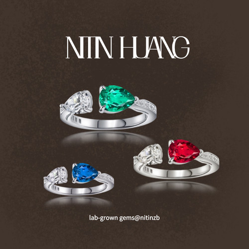 NITINHUANG尚家同款双石戒指