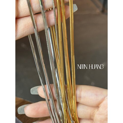 NITINHUANG三层纯银锁骨链