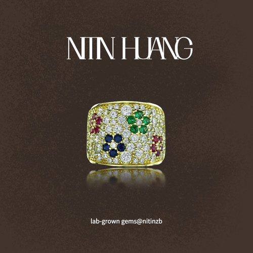 NITINHUANG梵克同款蓝宝石戒指