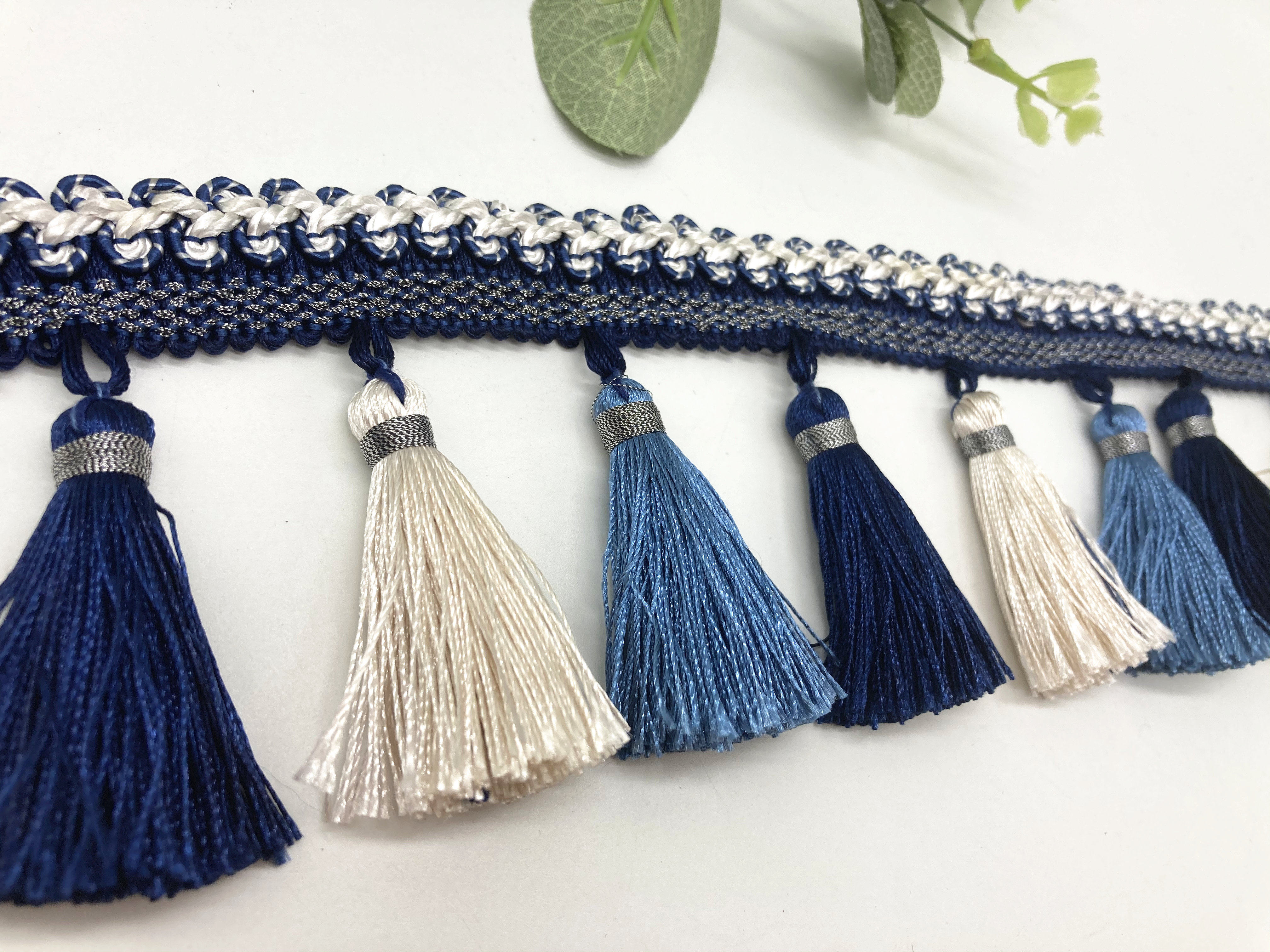 腾川工艺窗帘花边短款三色流苏小吊穗沙发垫装饰配件辅料桌布吊球