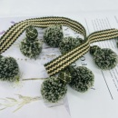 新款 饰 窗帘侧边花边中古毛球简约现代花边美拉德色家居装