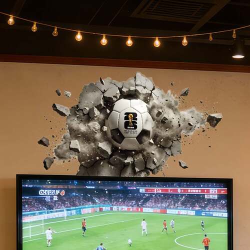 2026年美加墨足球世界杯赛事跨境亚马逊应援主题装饰静电墙面贴纸