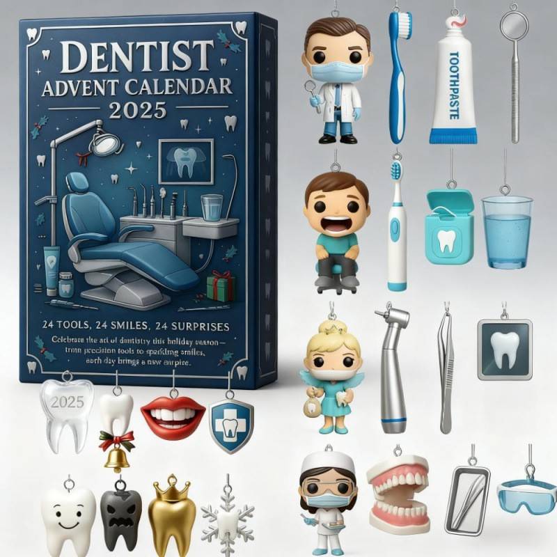 跨境新品Dentist Advent Calendar 2025年牙医圣诞倒计时日历