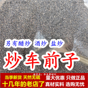 酒炒车前子中药材野生干货盐炒车前子车前草醋炒车前子炒制车前仁