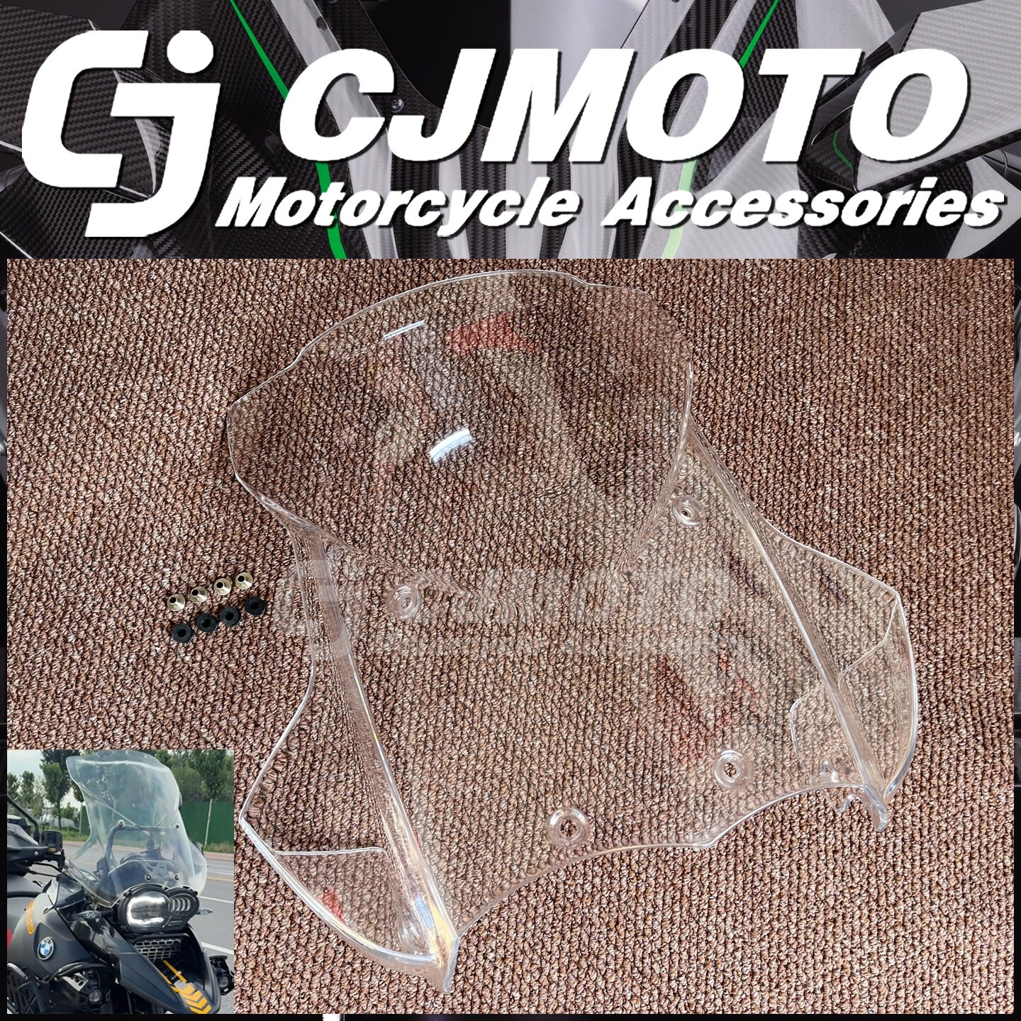 适用于宝马 R1200GS ADV 油鸟 前挡风玻璃加高风挡风镜高品质注塑