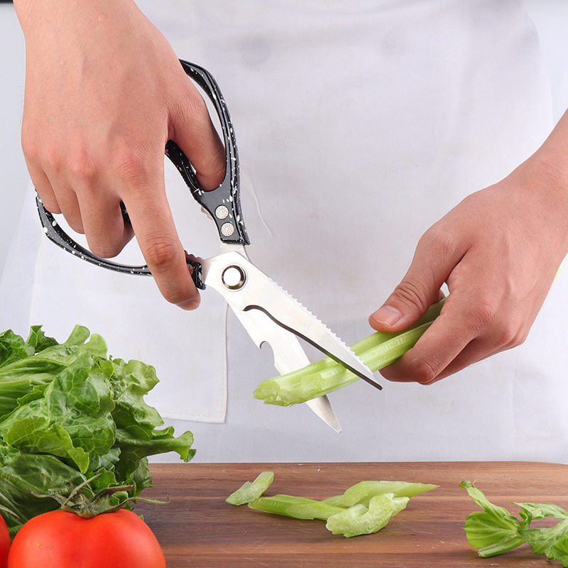 现货厨房不锈钢强力剪夹核桃刮鱼鳞剪鸡骨蔬菜食物多功能家用剪子,居家日用,厨房剪刀,淘宝优惠券,粉丝福利购,淘宝优惠卷
