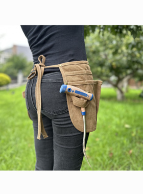 帆布半身围裙女户外露营家用工作服防污牛仔半截围腰定制logo印字