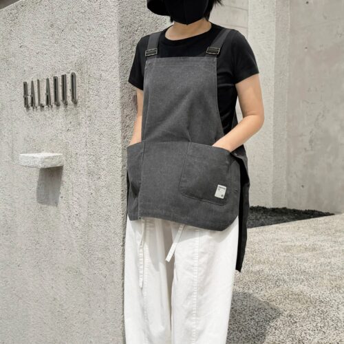 帆布咖啡店工作服围裙定制logo