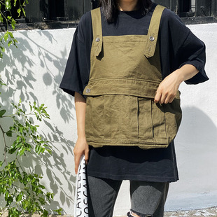 定制logo日式 围裙咖啡师花艺师原创帆布工作服奶茶烘焙女防污罩衣