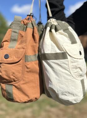 美式户外露营杯套野炊水壶套背包套登山轻量休闲背包收纳袋锦囊带