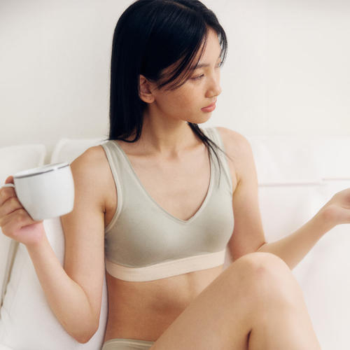 FHDET2025SS运动内衣女聚拢无钢圈防震文胸薄款无痕背心式胸罩
