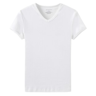 圆领V领打底体恤纯色男士 男装 修身 打底衫 佐丹奴短袖 2件装 纯棉T恤