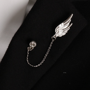 【壹】夜场酒吧调酒师羽毛胸针男韩国服饰时尚简约配饰徽章包邮