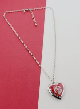 Lia微瑕欧美复古字母D爱心相册吊坠时尚项链气质优雅时尚百搭个性