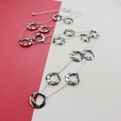 Lia欧美复古银色几何项链时尚 百搭个性 高级感轻奢独特vintage