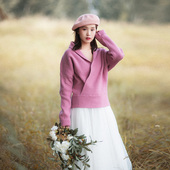 7折出清 针织上衣短款 女2025新款 套头针织衫 显瘦纯色毛衣女春