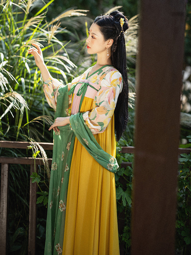 면 및 린넨 기록 [JADE JINGYAO] 원래 당나라 HANFU 여성의 향상된 가슴 길이 언더 셔츠 HAN ELEMENT DRESS XIA CHAOXIAN