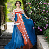 7折 印花雪纺长裙 素襦裙春夏季 洛神赋 汉服女国风改良日常汉元