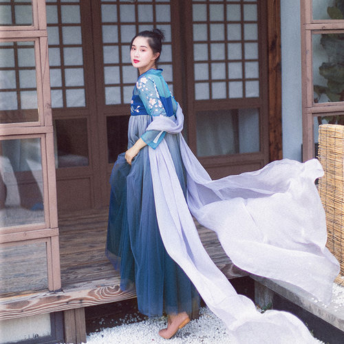 国风改良汉服襦裙女春夏连衣裙仙