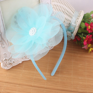 幼儿园毕业舞蹈头花小童超大花朵洋气发夹女宝宝韩国头饰表演发箍