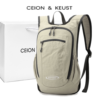 CEION & KEUST 户外旅行包运动徒步背包女轻便登山通勤折叠双肩包