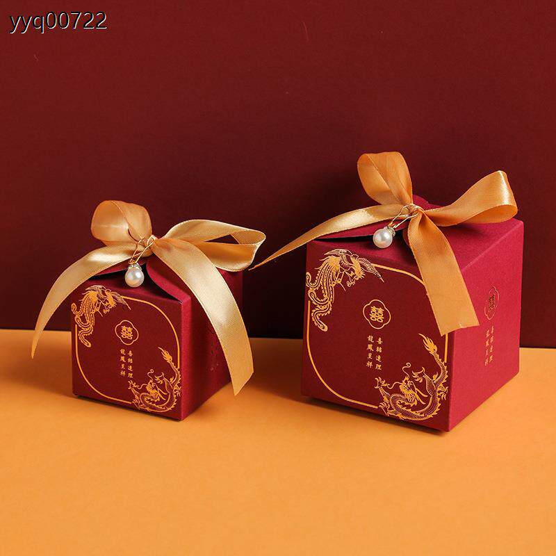 厂家直销创意中国风结婚礼中式正方形手提伴手回礼礼品包装盒空盒
