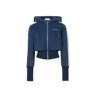 套装 JAC 织带牛仔短裤 侧边白条牛仔拉链衫 FLEURANT2025秋冬新品