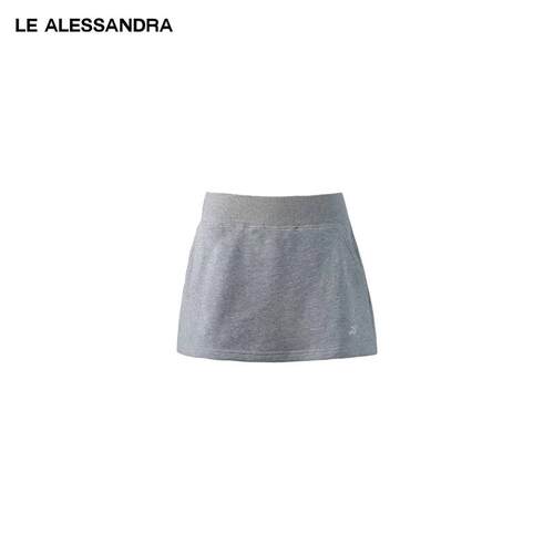 LEALESSANDRAA织松紧腰半身裙