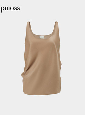 【deepmoss】2025秋冬新款女士设计感时尚棉感水泽扭转背心