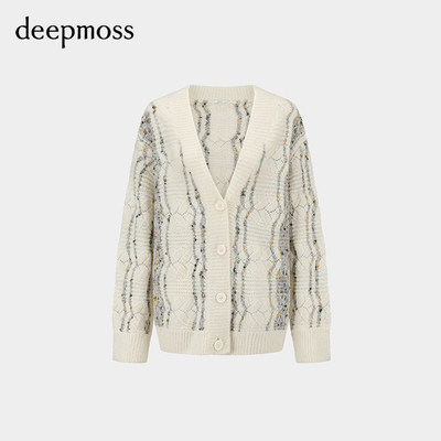 【deepmoss】羊毛混纺开衫毛衣