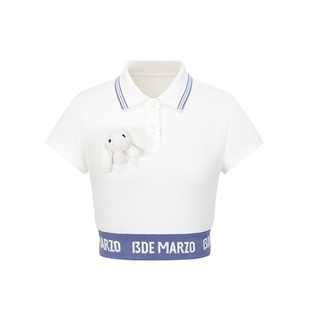 短款 时尚 短袖 13DE 上衣休闲显瘦运动修身 Polo衫 半袖 T恤 MARZO女士