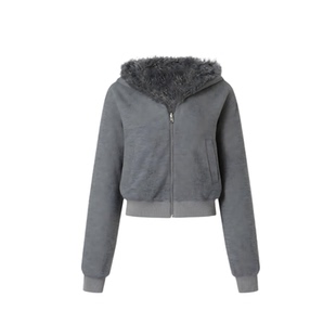 正方两穿针织环保毛连帽外套百搭时尚 JAC FLEURANT2025秋冬新品