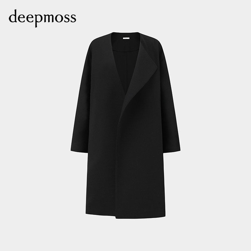 【deepmoss】无扣羊毛混纺外套