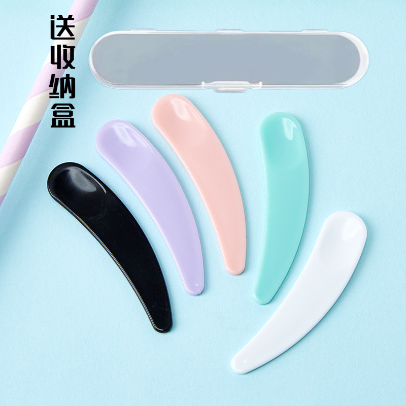 美妆工具塑料面膜刮勺DIY面膜工具面霜小勺子化妆品分装送收纳盒