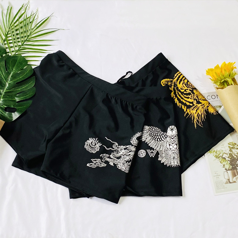 男士泳裤平角带抽绳舒适透气防尴尬成人三分快干泡温泉游泳装备男