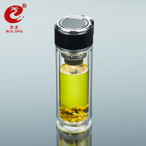 卧龙双层玻璃茶杯专用茶水杯茶水分离2025新款高端杯子男士泡茶